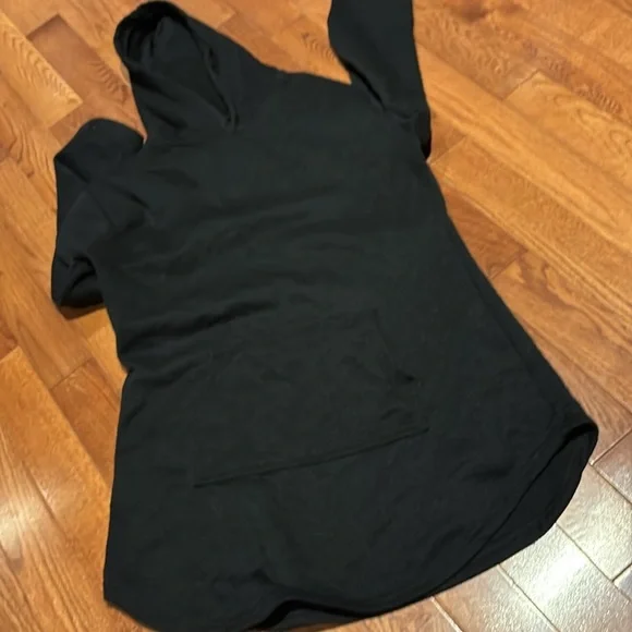 Vintage fleece icon black hoodie with pockets Sz L - Picture 11 of 12